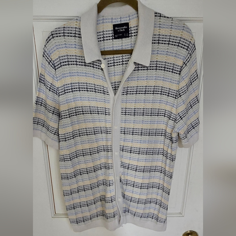 Men's Striped Short Sleeve Shirt